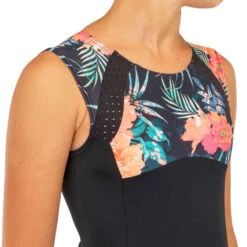 Maillot De Bain 1 Pièce NOIR ROUGE MANLY 900 10 Maillot De Bain 1 Pièce NOIR ROUGE MANLY 900 -Magasin De Vêtements De Sport maillot de bain surf fille noir rouge manly 900 4