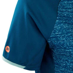 Rockrider MAILLOT MANCHES COURTES VELO VTT ST 100 FEMME TURQUOISE -Magasin De Vêtements De Sport maillot manches courtes vtt st 100 femme turquoise 3