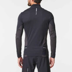MAILLOT DE TRAIL RUNNING MANCHES LONGUES ZIP HOMME NOIR BRONZE -Magasin De Vêtements De Sport maillot manches longues trail running homme noir bronze 7