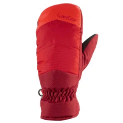 WEDZE MOUFLES DE SKI ENFANT 100 ROUGES