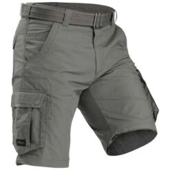 Pantalon Cargo Modulable De Trek Voyage - TRAVEL 100 MODUL Kaki Homme -Magasin De Vêtements De Sport pantalon cargo modulable de trek voyage travel 100 modul kaki homme 2