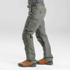 Pantalon Cargo Modulable De Trek Voyage - TRAVEL 100 MODUL Kaki Homme -Magasin De Vêtements De Sport pantalon cargo modulable de trek voyage travel 100 modul kaki homme 6