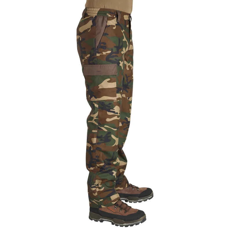 PANTALON CHASSE CHAUD IMPERMEABLE CAMO 100 5 PANTALON CHASSE CHAUD IMPERMEABLE CAMO 100 – Image 5