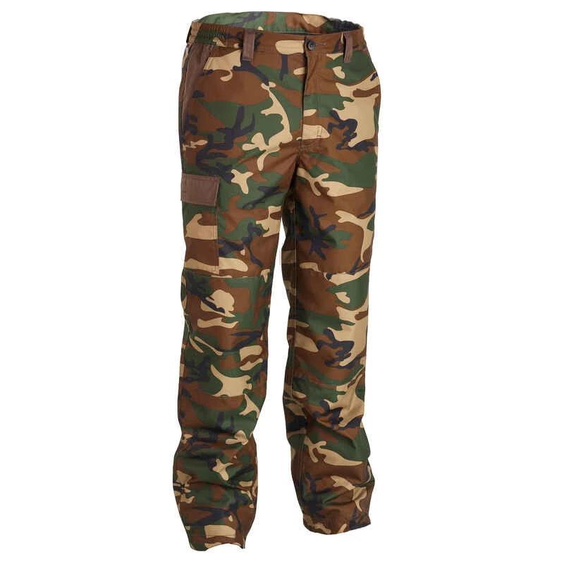 PANTALON CHASSE CHAUD IMPERMEABLE CAMO 100 1 PANTALON CHASSE CHAUD IMPERMEABLE CAMO 100