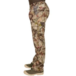 PANTALON CHASSE 100 RESPIRANT SILENCIEUX COTON CAMOUFLAGE FORET -Magasin De Vêtements De Sport pantalon chasse respirant 100 camouflage foret 2