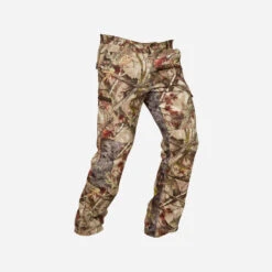 PANTALON CHASSE 100 RESPIRANT SILENCIEUX COTON CAMOUFLAGE FORET -Magasin De Vêtements De Sport pantalon chasse respirant 100 camouflage foret 3