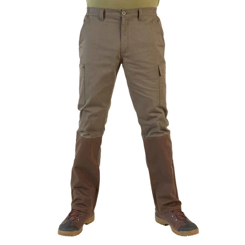 Pantalon Chasse Résistant Homme - Steppe 320 Vert Et Marron 2 Pantalon Chasse Résistant Homme - Steppe 320 Vert Et Marron – Image 2