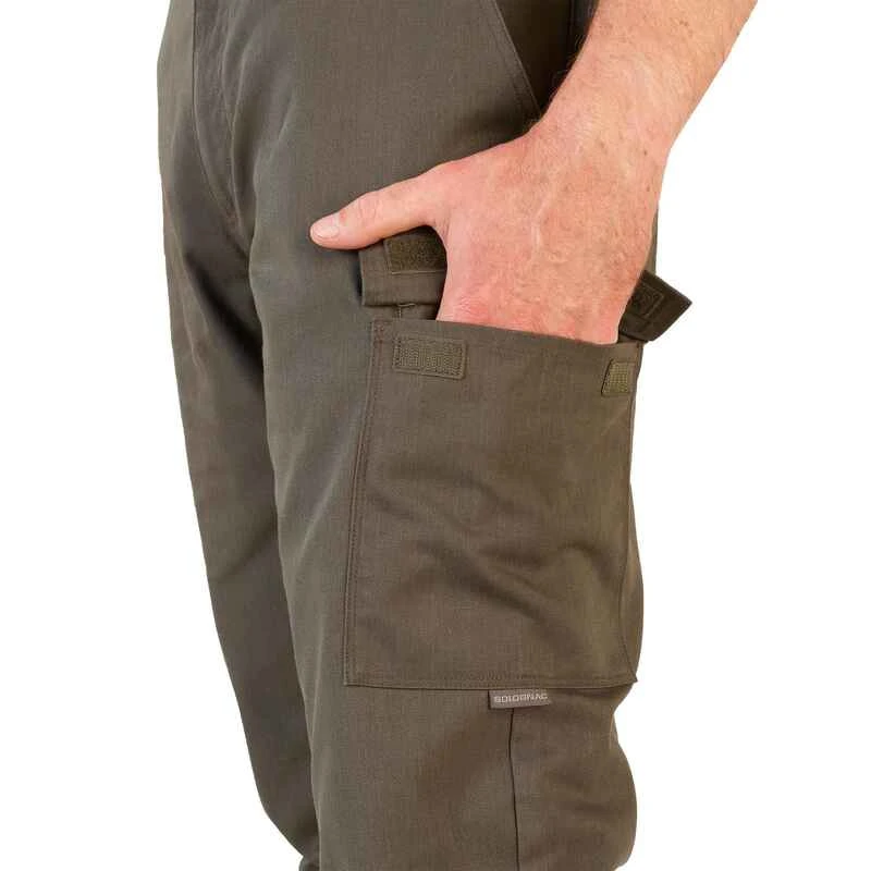 Pantalon Chasse Résistant Homme - Steppe 320 Vert Et Marron 11 Pantalon Chasse Résistant Homme - Steppe 320 Vert Et Marron – Image 11
