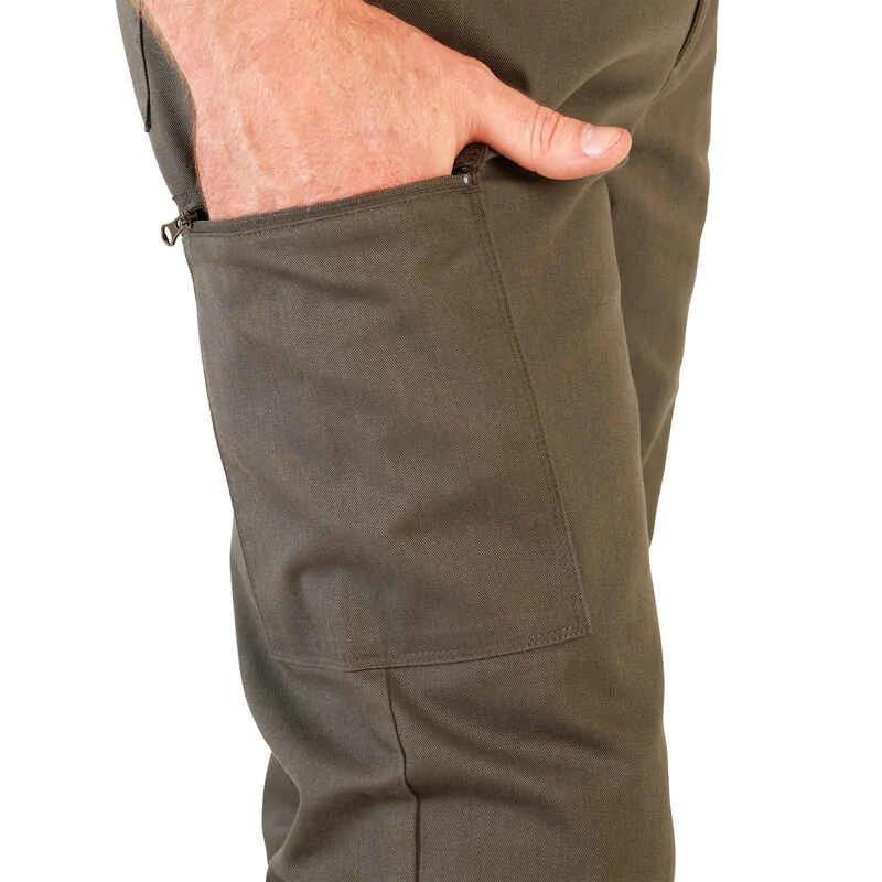 Pantalon Chasse Résistant Homme - Steppe 320 Vert Et Marron 12 Pantalon Chasse Résistant Homme - Steppe 320 Vert Et Marron – Image 12