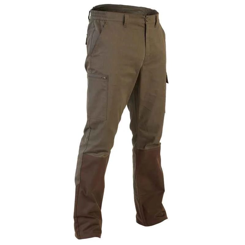 Pantalon Chasse Résistant Homme - Steppe 320 Vert Et Marron 1 Pantalon Chasse Résistant Homme - Steppe 320 Vert Et Marron