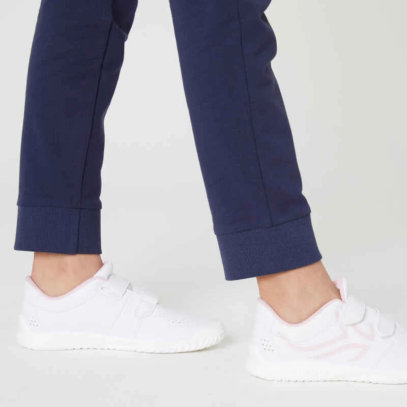 Pantalon De Jogging French Terry Droit Coton Enfant Fille - 100 Marine 4 Pantalon De Jogging French Terry Droit Coton Enfant Fille - 100 Marine – Image 4