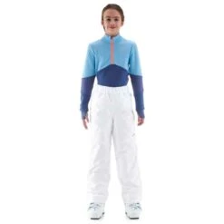 WEDZE PANTALON DE SKI ENFANT 100 BLANC -Magasin De Vêtements De Sport pantalon de ski enfant 100 blanc 2