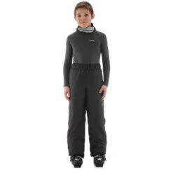 WEDZE PANTALON DE SKI ENFANT 100 GRIS FONCÉ -Magasin De Vêtements De Sport pantalon de ski enfant 100 gris fonce 2