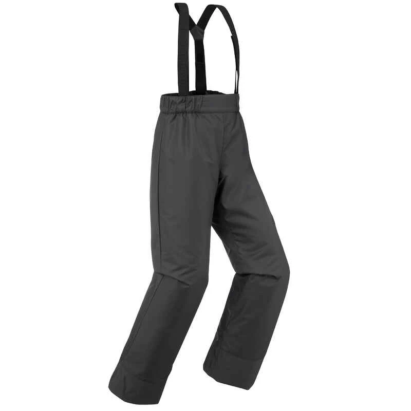 WEDZE PANTALON DE SKI ENFANT CHAUD ET IMPERMEABLE 100 GRIS FONCE 1 WEDZE PANTALON DE SKI ENFANT CHAUD ET IMPERMEABLE 100 GRIS FONCE