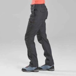 Pantalon De Trek Voyage - TRAVEL 100 Gris Femme -Magasin De Vêtements De Sport pantalon de trek voyage travel 100 kaki femme 2