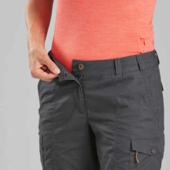 Pantalon De Trek Voyage - TRAVEL 100 Gris Femme -Magasin De Vêtements De Sport pantalon de trek voyage travel 100 kaki femme 6