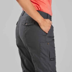 Pantalon De Trek Voyage - TRAVEL 100 Gris Femme -Magasin De Vêtements De Sport pantalon de trek voyage travel 100 kaki femme 7