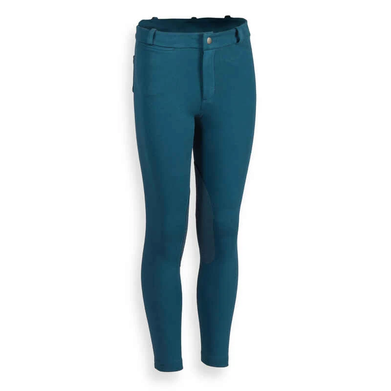Pantalon équitation Enfant 140 Bleu Pétrole 2 Pantalon équitation Enfant 140 Bleu Pétrole – Image 2