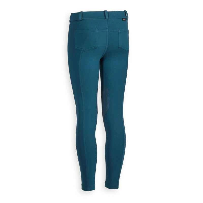Pantalon équitation Enfant 140 Bleu Pétrole 3 Pantalon équitation Enfant 140 Bleu Pétrole – Image 3