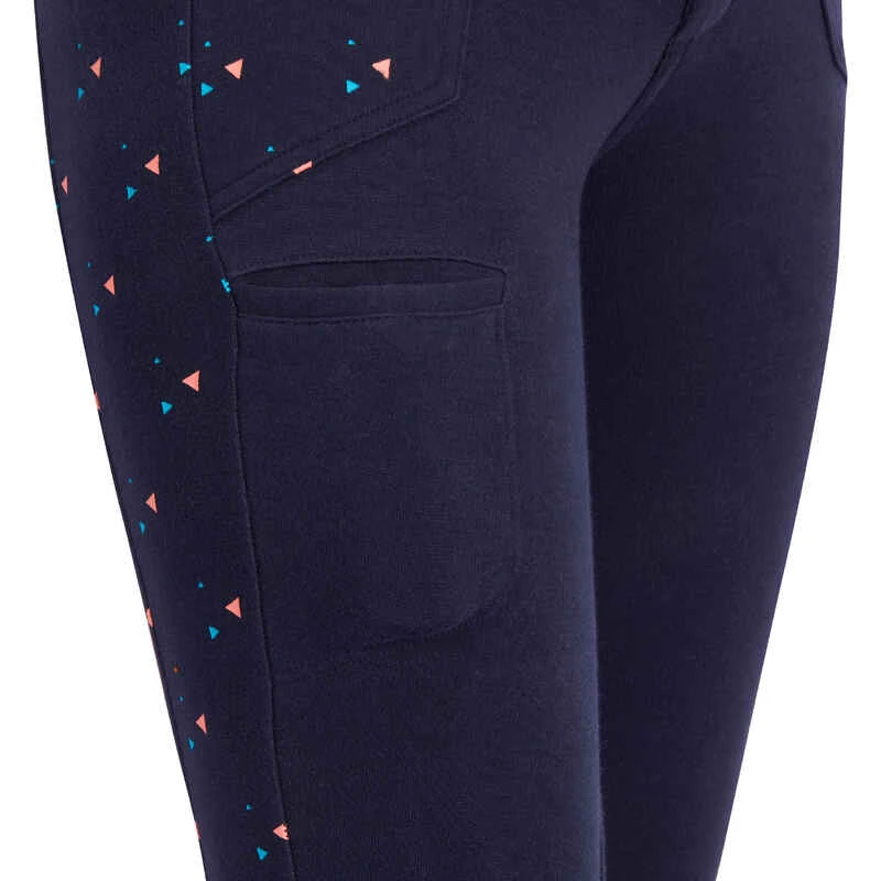 Pantalon équitation Fille 120 PRINT Marine à Points Rose 11 Pantalon équitation Fille 120 PRINT Marine à Points Rose – Image 11