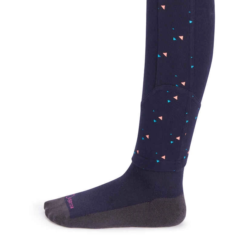Pantalon équitation Fille 120 PRINT Marine à Points Rose 16 Pantalon équitation Fille 120 PRINT Marine à Points Rose – Image 16