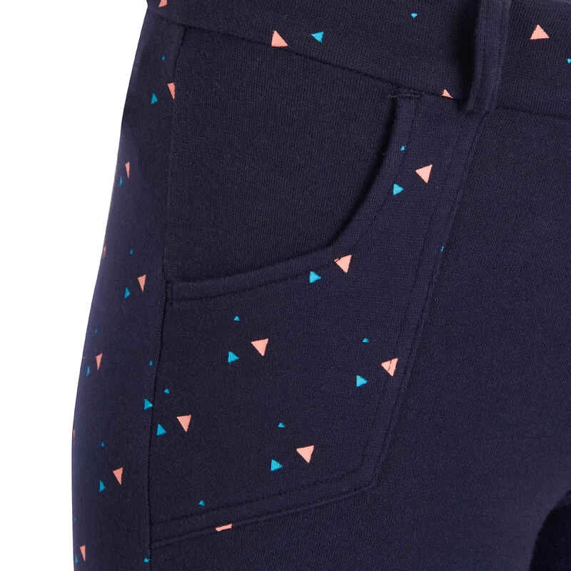 Pantalon équitation Fille 120 PRINT Marine à Points Rose 7 Pantalon équitation Fille 120 PRINT Marine à Points Rose – Image 7