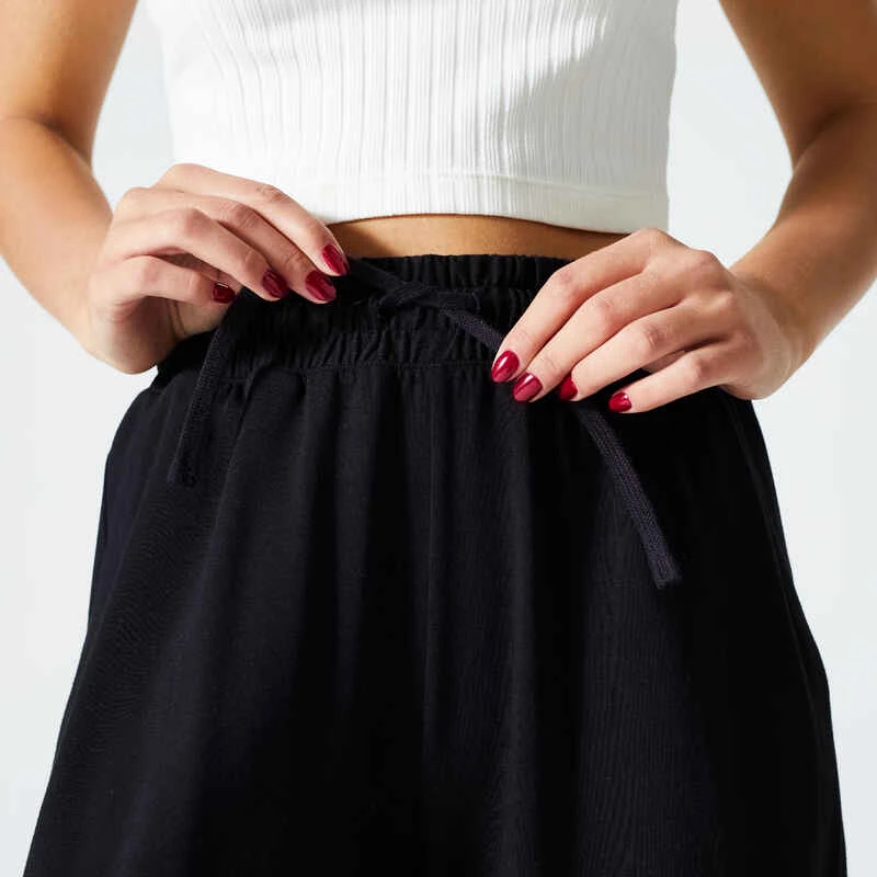 Pantalon Jogging Fitness Femme - 520 Flare Noir 3 Pantalon Jogging Fitness Femme - 520 Flare Noir – Image 3