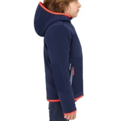 Tribord Veste Polaire Chaude Réversible Enfant Sailing 500 Navy Rose -Magasin De Vêtements De Sport polaire reversible enfant 500 reversible bleu fluo 2