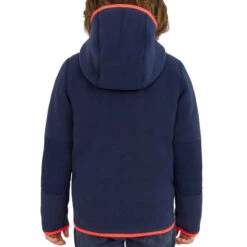 Tribord Veste Polaire Chaude Réversible Enfant Sailing 500 Navy Rose -Magasin De Vêtements De Sport polaire reversible enfant 500 reversible bleu fluo 5