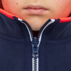 Tribord Veste Polaire Chaude Réversible Enfant Sailing 500 Navy Rose -Magasin De Vêtements De Sport polaire reversible enfant 500 reversible bleu fluo 6