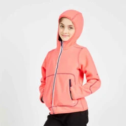 Tribord Veste Polaire Chaude Réversible Enfant Sailing 500 Navy Rose -Magasin De Vêtements De Sport polaire reversible enfant 500 reversible bleu fluo 7