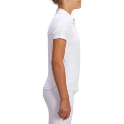 Polo De Concours Manches Courtes équitation Enfant 100 COMPET Blanc -Magasin De Vêtements De Sport polo de concours manches courtes equitation enfant 100 compet blanc 2