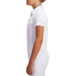 Polo De Concours Manches Courtes équitation Enfant 100 COMPET Blanc -Magasin De Vêtements De Sport polo de concours manches courtes equitation enfant 100 compet blanc 4