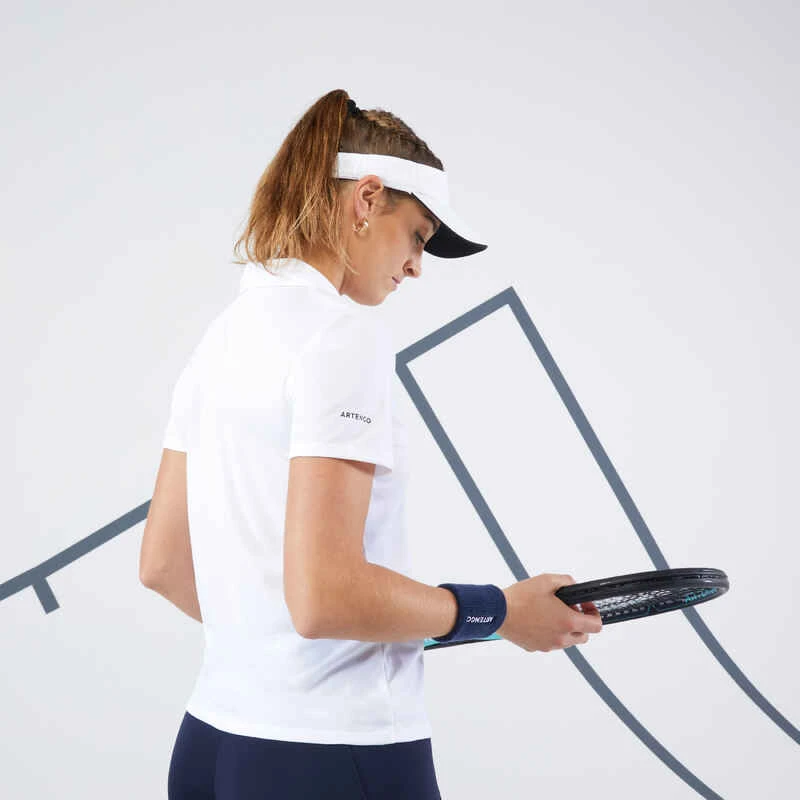 Artengo Polo Tennis Dry Femme - Essentiel 100 Blanc 4 Artengo Polo Tennis Dry Femme - Essentiel 100 Blanc – Image 4