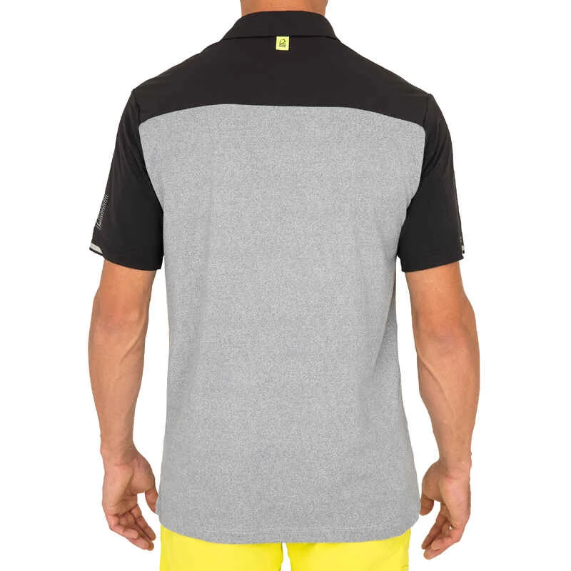 Tribord Polo Manches Courtes De Voile Homme Race 500 Gris Chiné 4 Tribord Polo Manches Courtes De Voile Homme Race 500 Gris Chiné – Image 4