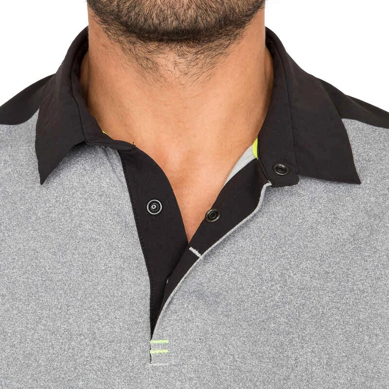 Tribord Polo Manches Courtes De Voile Homme Race 500 Gris Chiné 5 Tribord Polo Manches Courtes De Voile Homme Race 500 Gris Chiné – Image 5
