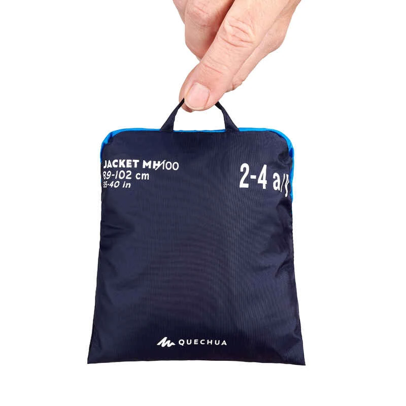 Quechua Poncho Imperméable De Randonnée - MH100 KID Bleu Marine - Enfant 2-6 Ans 2 Quechua Poncho Imperméable De Randonnée - MH100 KID Bleu Marine - Enfant 2-6 Ans – Image 2