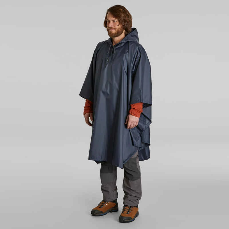 Poncho Pluie De Randonnée - FORCLAZ MT 100 BLEU 30L 1 Poncho Pluie De Randonnée - FORCLAZ MT 100 BLEU 30L