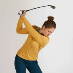 PULL DE GOLF FEMME JAUNE -Magasin De Vêtements De Sport pull de golf femme bordeaux 3