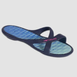 Sandales De Piscine Femme - Slap 500 Print - Lay Bleu Vert -Magasin De Vêtements De Sport sandales de piscine femme slap 500 lay bleu vert 2