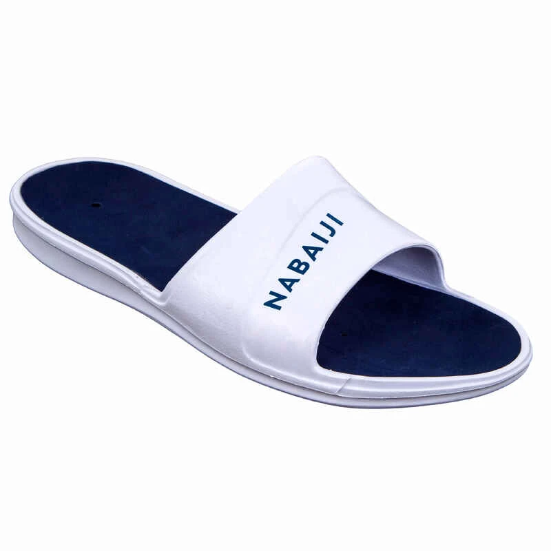 Sandales De Piscine Homme - Slap 500 - Blanc Bleu 1 Sandales De Piscine Homme - Slap 500 - Blanc Bleu