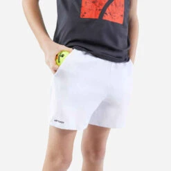 Artengo Short De Tennis Garcon - TSH100 Blanc