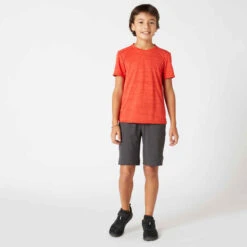 Short Enfant Respirant - 500 Gris -Magasin De Vêtements De Sport short enfant coton respirant 500 noir 5