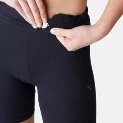 Short Cycliste Fitness Femme - 500 Noir -Magasin De Vêtements De Sport short fitness femme coton slim sans poche 500 noir cycliste 4