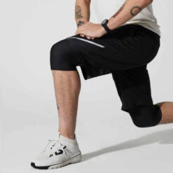 SHORT LONG 2 EN 1 DE RUNNING HOMME RESPIRANT KALENJI DRY + BREATH NOIR -Magasin De Vêtements De Sport short long 2 en 1 de running homme respirant kalenji dry breath noir 3