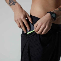 SHORT LONG 2 EN 1 DE RUNNING HOMME RESPIRANT KALENJI DRY + BREATH NOIR -Magasin De Vêtements De Sport short long 2 en 1 de running homme respirant kalenji dry breath noir 5