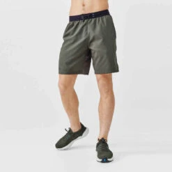 Kalenji Short Running Respirant Homme - Dry+ Olive Noire -Magasin De Vêtements De Sport short running respirant homme dry bleu fonce 2