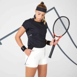 Artengo Short Tennis Light 2 En 1 Femme - Light 900 Blanc Cassé 8 Artengo Short Tennis Light 2 En 1 Femme - Light 900 Blanc Cassé -Magasin De Vêtements De Sport short tennis light 2 en 1 femme light 900 blanc casse 2