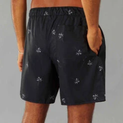 Surf Boardshort Standard 100 PALMITO BLACK -Magasin De Vêtements De Sport surf boardshort standard 100 cosmic corail 3