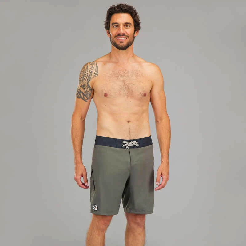 Surf Boardshort Standard 500 Patch Kaki 2 Surf Boardshort Standard 500 Patch Kaki – Image 2